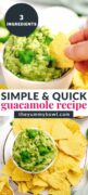 simple guacamole recipe pinterest image