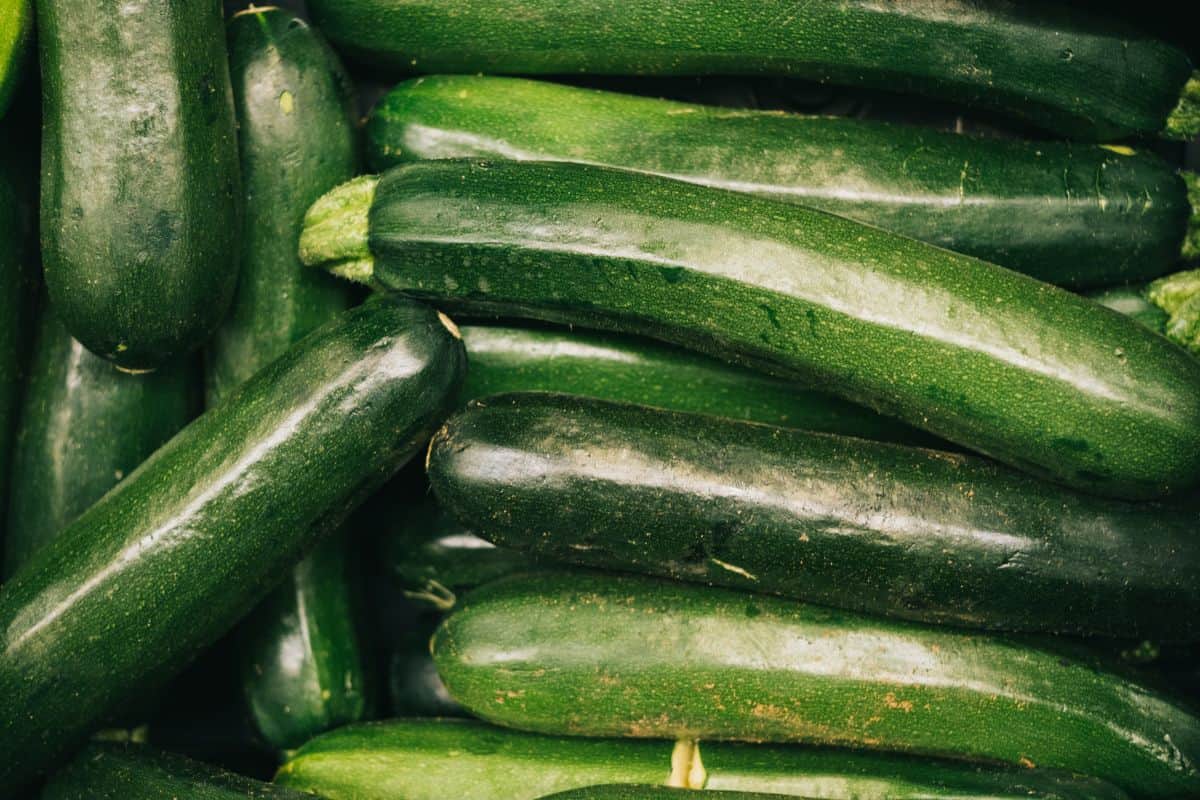 stack of zucchini.