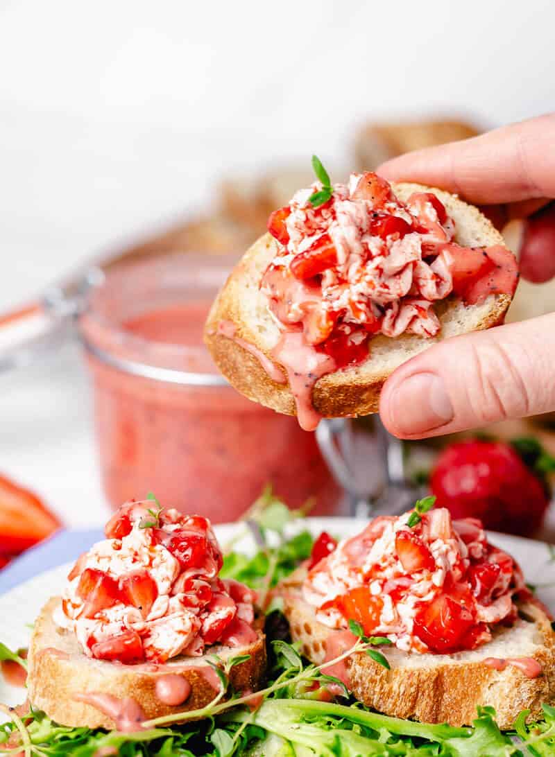 strawberry butter crostini bread