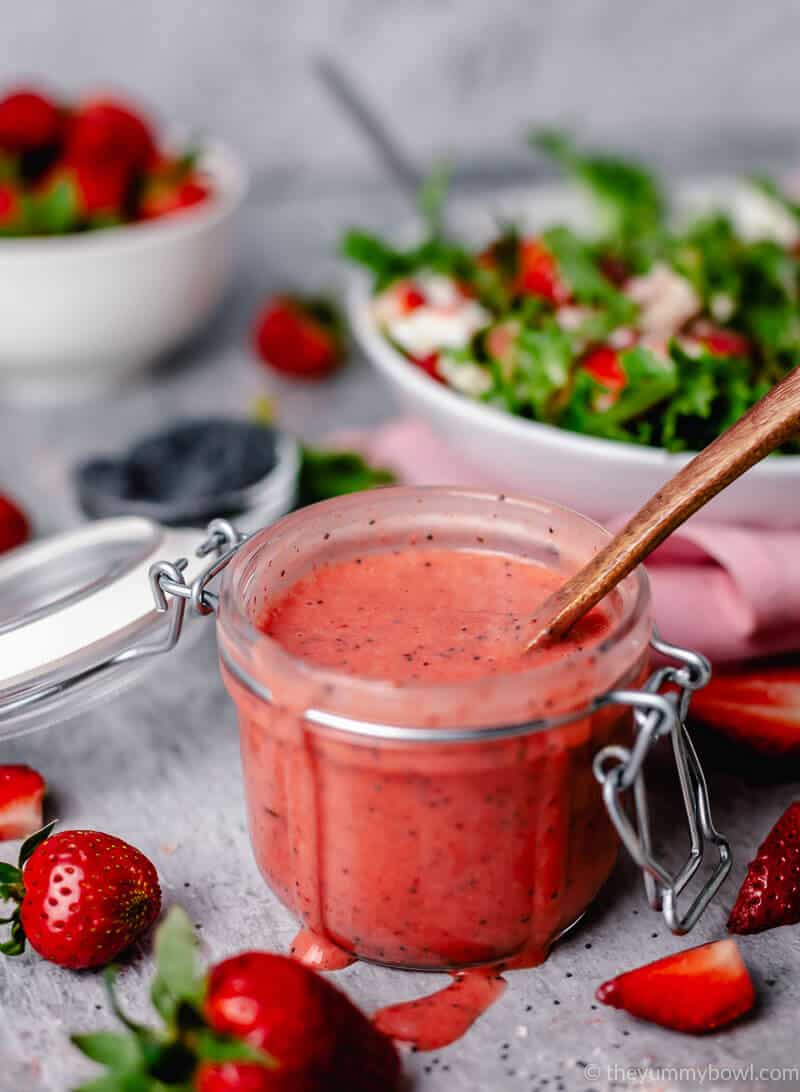 Strawberry Poppyseed Salad Dressing (Strawberry Vinaigrette)