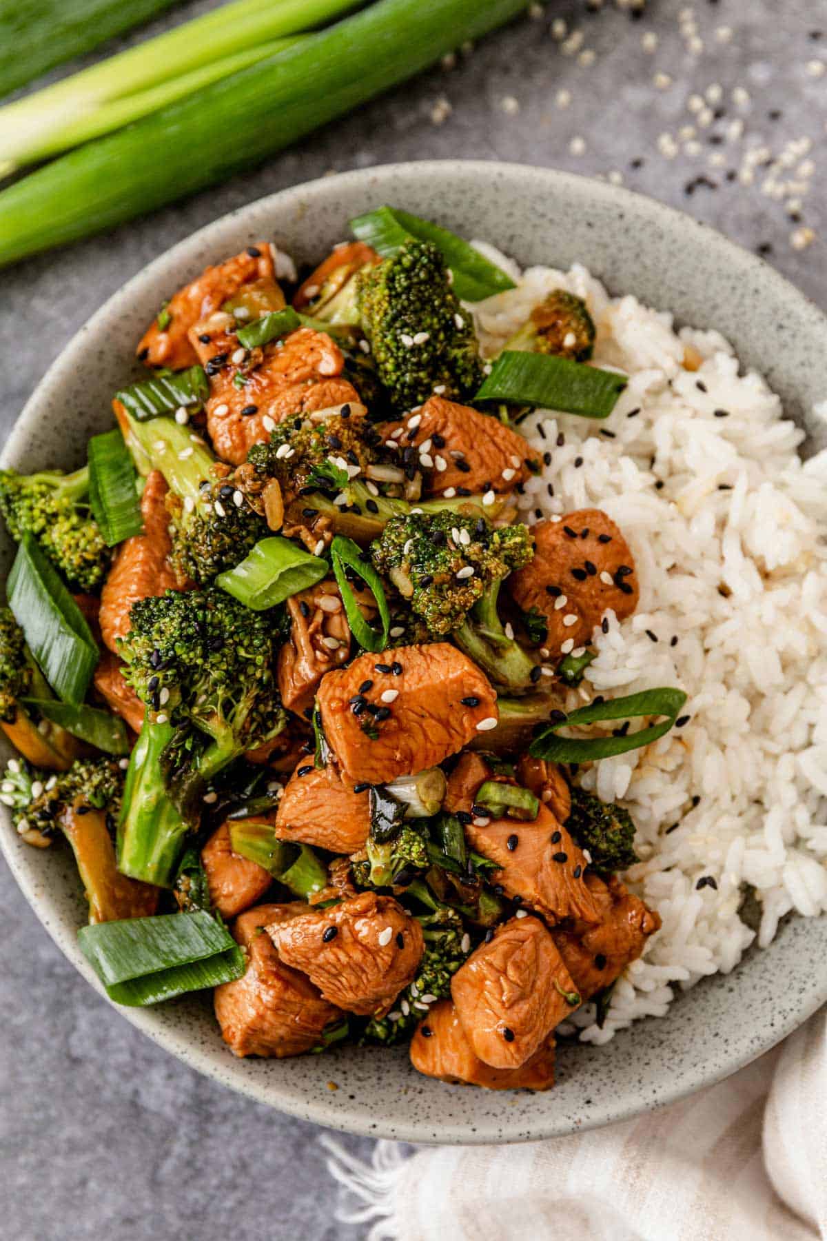 Teriyaki Chicken And Broccoli bowl with rice