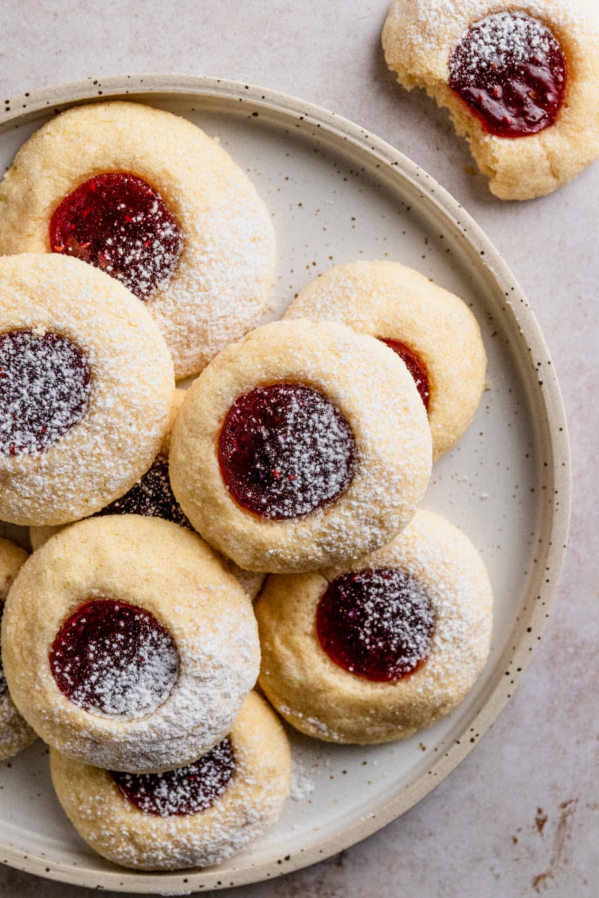 Easy Thumbprint Cookies With Jam ( Vegan, Gluten Free, Dairy Free )