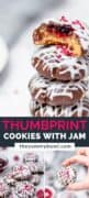 Thumbprint Cookies with Jam and Chocolate (Vegan, Gluten-free, Dairy-Free)