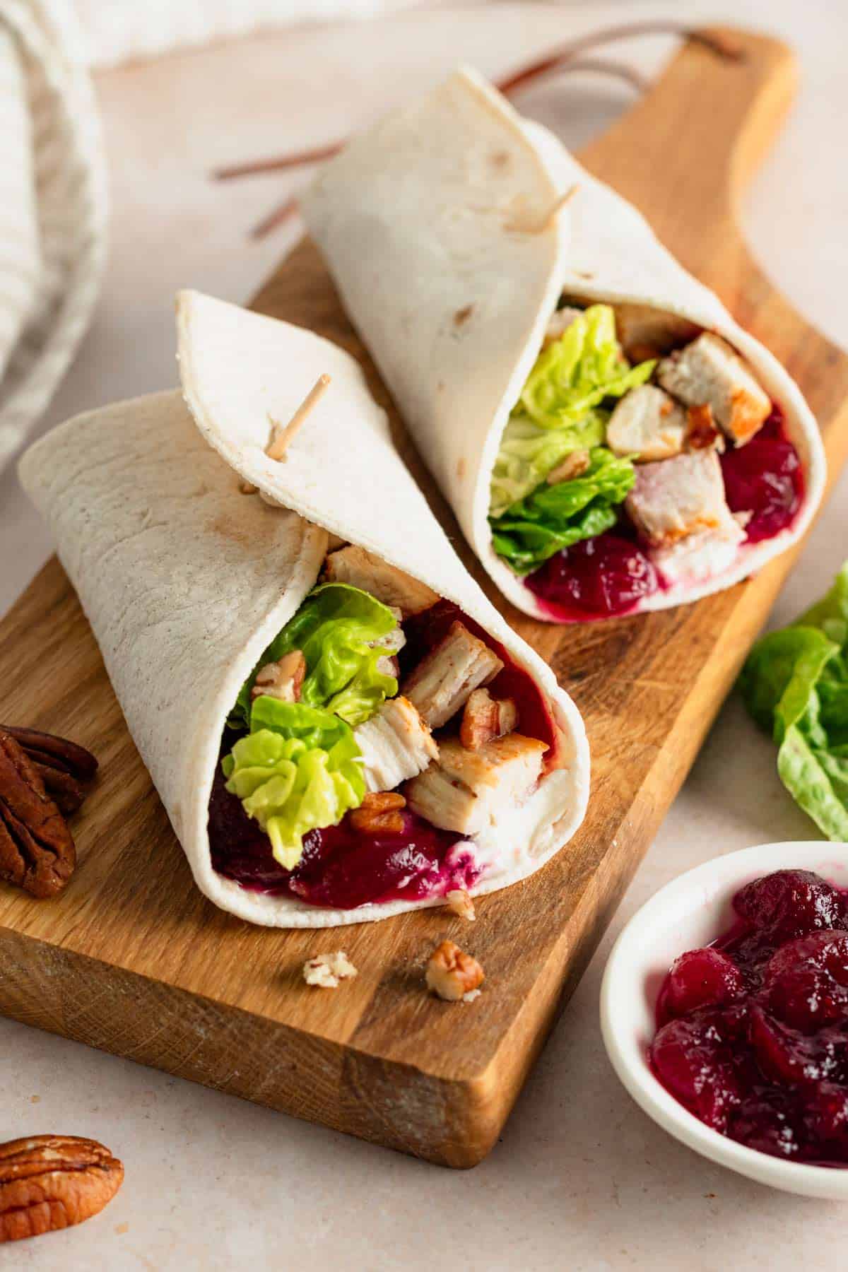 leftover turkey wraps.