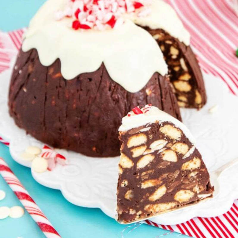 Peppermint Fudge Cake