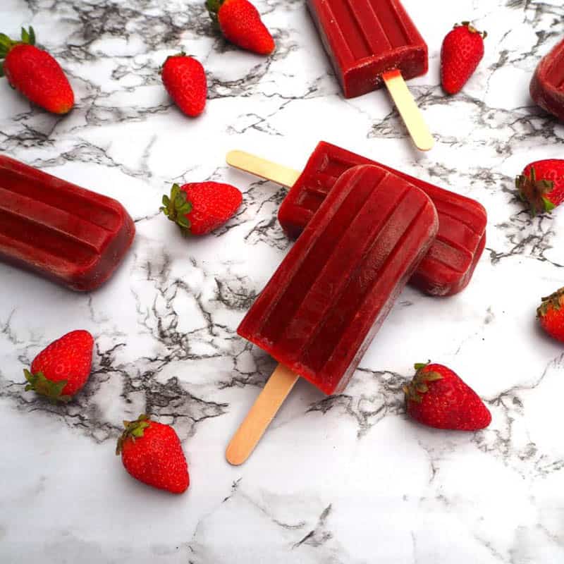 STRAWBERRY, BALSAMIC AND BLACK PEPPER POPSICLES