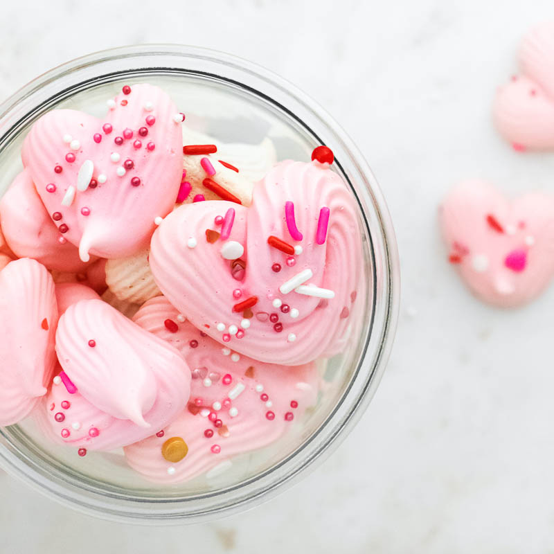 Heart-Shaped Meringue Cookies