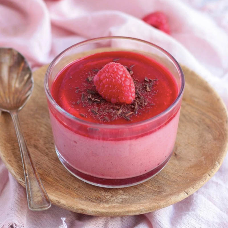 Raspberry mousse cups